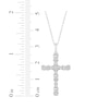 Thumbnail Image 3 of Diamond Cross Necklace 1/10 ct tw Sterling Silver