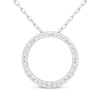Thumbnail Image 1 of Diamond Eternity Circle Necklace 1/8 ct tw Sterling Silver 18&quot;