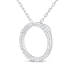 Thumbnail Image 2 of Diamond Eternity Circle Necklace 1/8 ct tw Sterling Silver 18&quot;