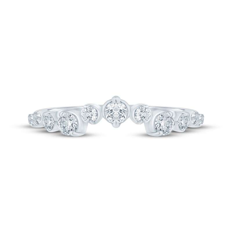 Main Image 3 of Now + Forever Diamond Contour Anniversary Ring 3/8 ct tw 10K White Gold