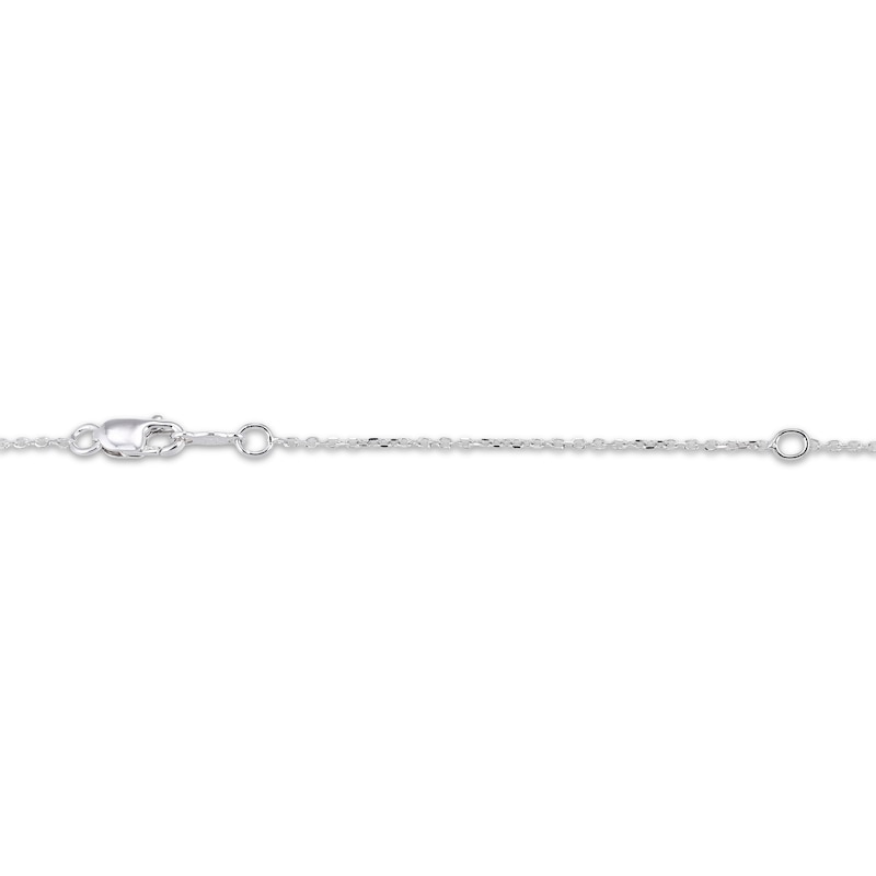 Main Image 4 of Diamond Crescent Moon Necklace 1/20 ct tw Sterling Silver 18&quot;