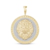 Thumbnail Image 1 of Men's Diamond Lion Circle Charm 1 ct tw 10K Yellow Gold