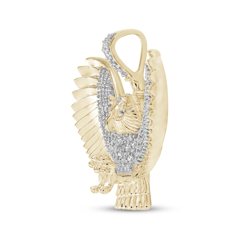 Main Image 2 of Men's Diamond Owl Charm 1/2 ct tw 10K Yellow Gold