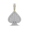 Thumbnail Image 1 of Baguette & Round-Cut Diamond Spade Charm 1 ct tw 10K Yellow Gold