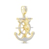 Thumbnail Image 2 of Diamond Anchor & Ship Wheel Crucifix Charm 1/3 ct tw 10K Yellow Gold