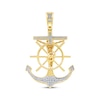 Thumbnail Image 3 of Diamond Anchor & Ship Wheel Crucifix Charm 1/3 ct tw 10K Yellow Gold
