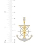 Thumbnail Image 5 of Diamond Anchor & Ship Wheel Crucifix Charm 1/3 ct tw 10K Yellow Gold