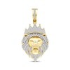 Thumbnail Image 1 of Diamond Lion Head with Crown Charm 1-1/4 ct tw 10K Yellow Gold