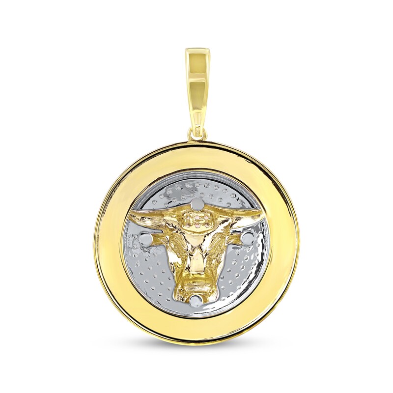 Main Image 3 of Men's Diamond Bull Head Charm 1/2 ct tw 10K Yellow Gold