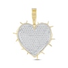 Thumbnail Image 3 of Men's Diamond Heart Barbed Wire Charm 1-1/4 ct tw 10K Yellow Gold