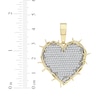 Thumbnail Image 5 of Men's Diamond Heart Barbed Wire Charm 1-1/4 ct tw 10K Yellow Gold