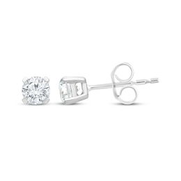 KAY Lab-Grown Diamonds Round-Cut Solitaire Stud Earrings 1/3 ct tw 10K White Gold (I/SI2)
