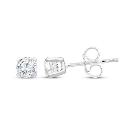 KAY Lab-Grown Diamonds Round-Cut Solitaire Stud Earrings 1/3 ct tw 10K White Gold (I/SI2)