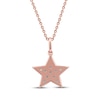 Thumbnail Image 3 of Diamond Star Necklace 1/10 ct tw 10K Rose Gold 18&quot;