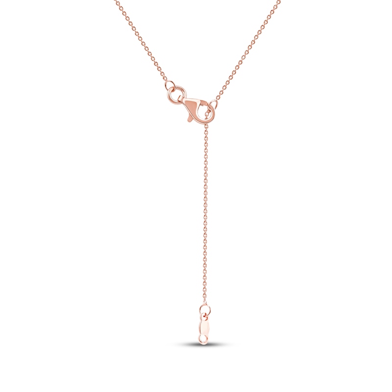 Main Image 4 of Diamond Star Necklace 1/10 ct tw 10K Rose Gold 18&quot;