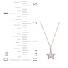 Thumbnail Image 5 of Diamond Star Necklace 1/10 ct tw 10K Rose Gold 18&quot;