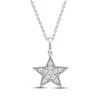 Thumbnail Image 1 of Diamond Star Necklace 1/10 ct tw 10K White Gold 18&quot;