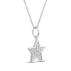 Thumbnail Image 2 of Diamond Star Necklace 1/10 ct tw 10K White Gold 18&quot;