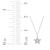 Thumbnail Image 5 of Diamond Star Necklace 1/10 ct tw 10K White Gold 18&quot;