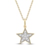 Thumbnail Image 1 of Diamond Star Necklace 1/10 ct tw 10K Yellow Gold 18&quot;