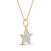 Thumbnail Image 2 of Diamond Star Necklace 1/10 ct tw 10K Yellow Gold 18&quot;