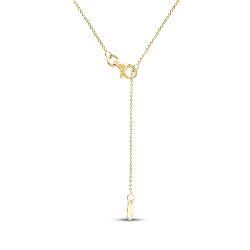 Main Image 4 of Diamond Star Necklace 1/10 ct tw 10K Yellow Gold 18&quot;