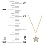 Thumbnail Image 5 of Diamond Star Necklace 1/10 ct tw 10K Yellow Gold 18&quot;