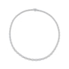 Thumbnail Image 1 of KAY Lab-Grown Diamonds Baguette & Round-Cut Riviera Necklace 20-3/4 ct tw 14K White Gold