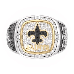 True Fans New Orleans Saints Championship Ring Sterling Silver & 10K Yellow Gold Ring