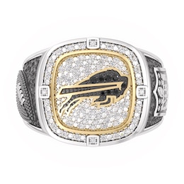 True Fans Buffalo Bills Championship Ring Sterling Silver & 10K Yellow Gold Ring