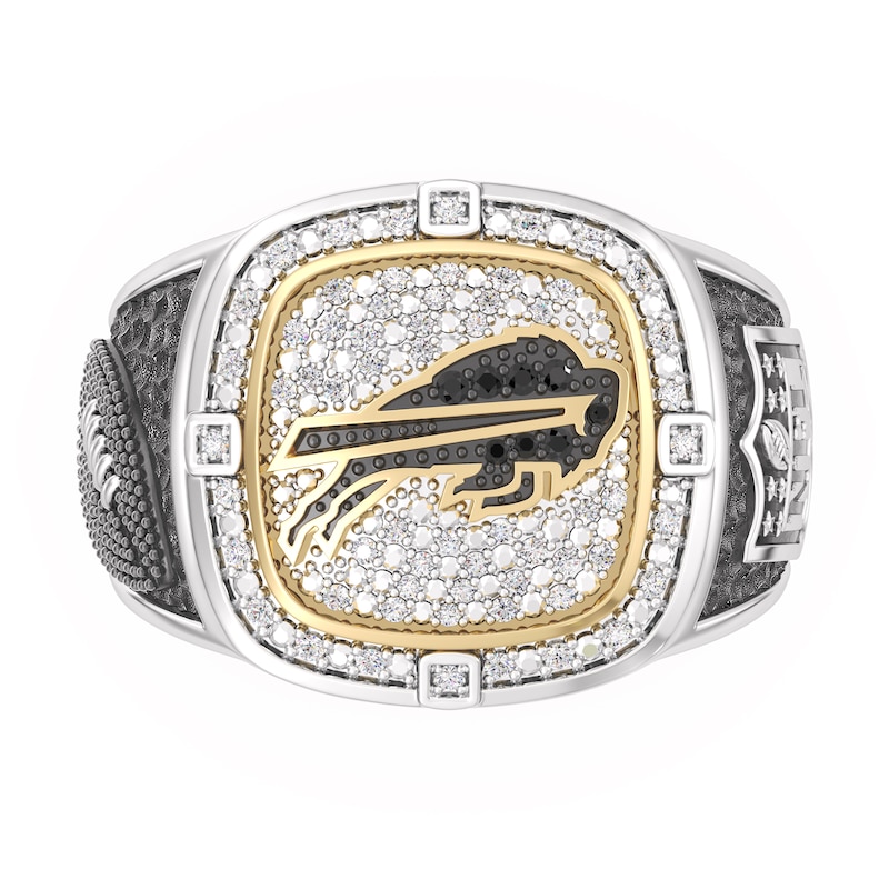 Main Image 1 of True Fans Buffalo Bills Championship Ring Sterling Silver & 10K Yellow Gold Ring