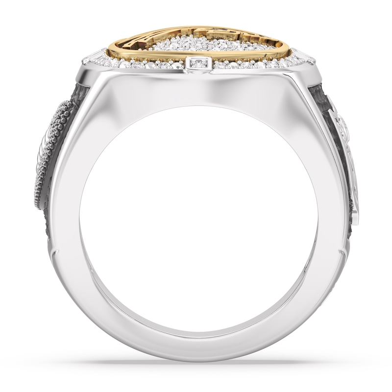 Main Image 2 of True Fans Buffalo Bills Championship Ring Sterling Silver & 10K Yellow Gold Ring