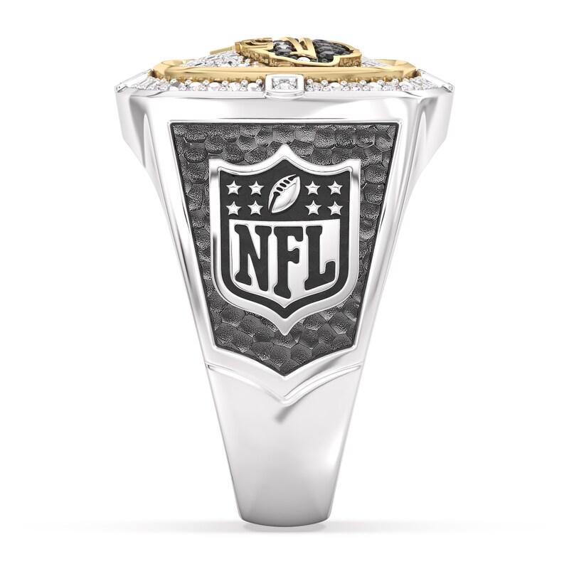 Main Image 3 of True Fans Buffalo Bills Championship Ring Sterling Silver & 10K Yellow Gold Ring