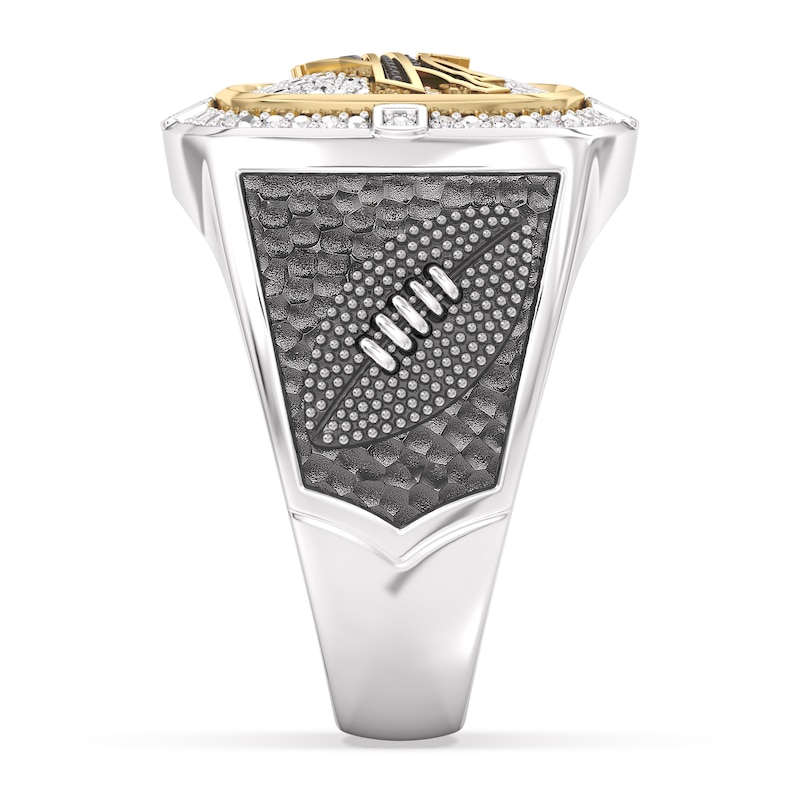 Main Image 4 of True Fans Buffalo Bills Championship Ring Sterling Silver & 10K Yellow Gold Ring