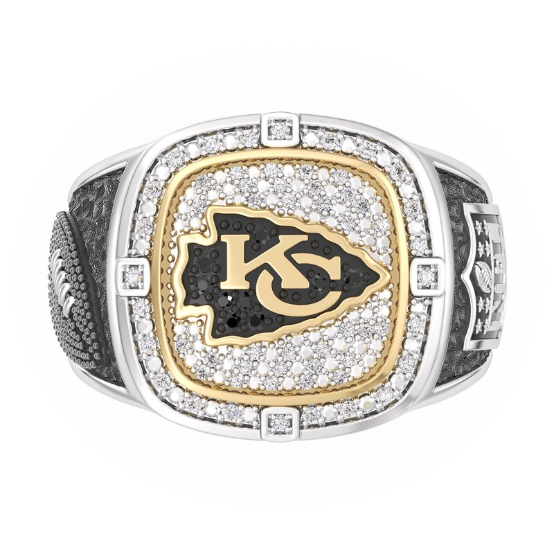 Main Image 1 of True Fans Kansas City Chiefs Championship Ring Sterling Silver & 10K Yellow Gold Ring