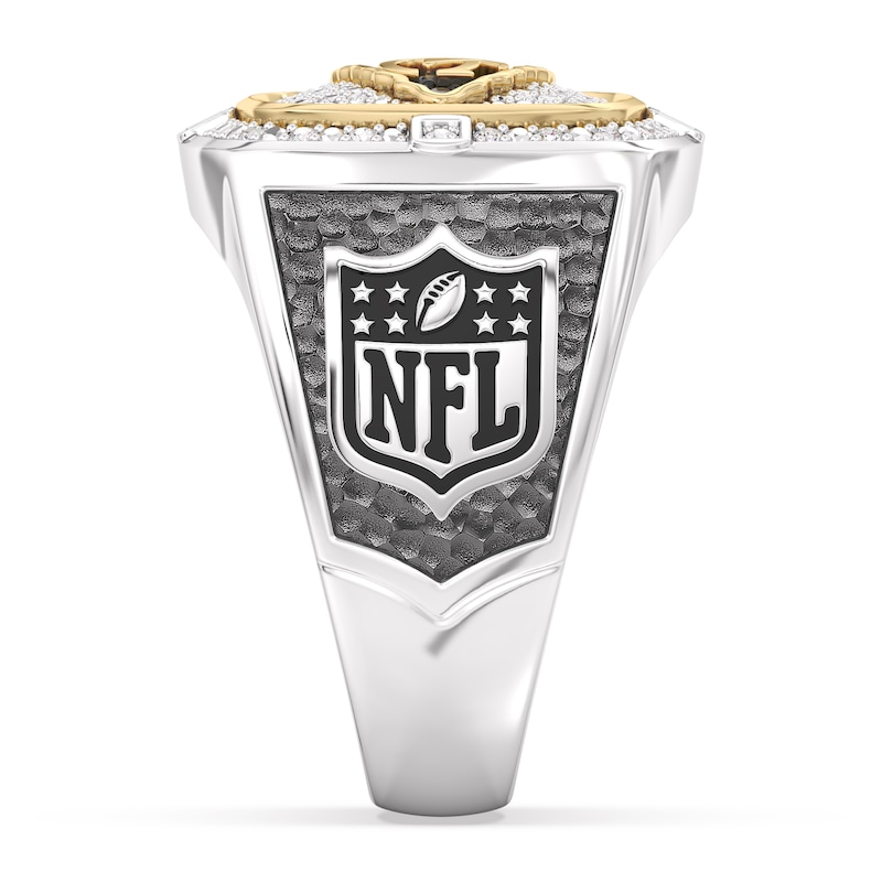 Main Image 3 of True Fans Kansas City Chiefs Championship Ring Sterling Silver & 10K Yellow Gold Ring