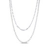 Thumbnail Image 1 of Cultured Pearl Strand & Layered Paperclip Chain Necklace Sterling Silver 18&quot;