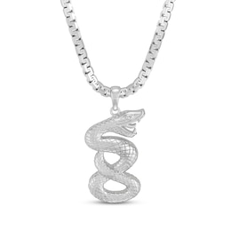 Men's Snake Necklace Sterling Silver 22"