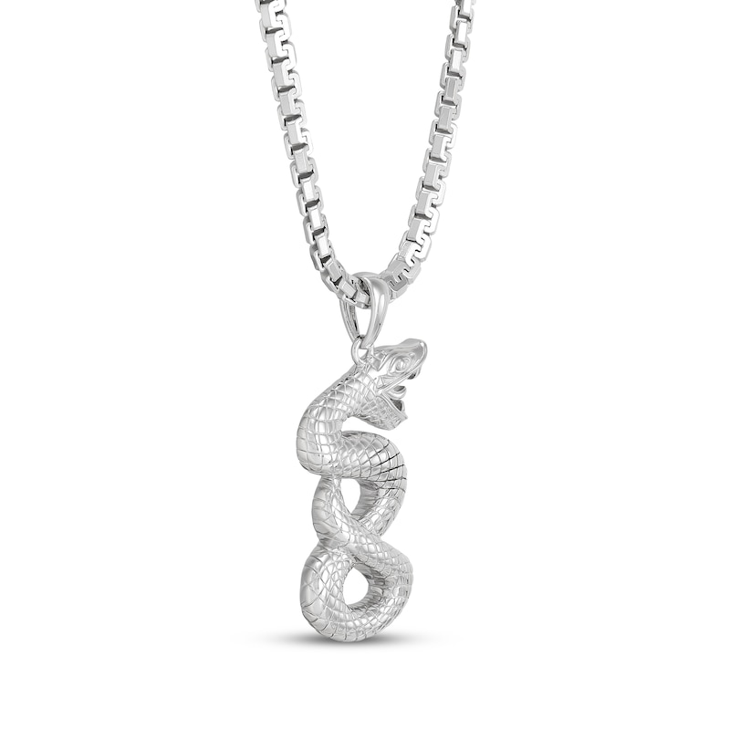 Main Image 2 of Men's Snake Necklace Sterling Silver 22&quot;