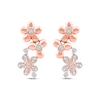 Thumbnail Image 2 of Diamond Flower Trio Earrings 1/8 ct tw 10K Rose Gold
