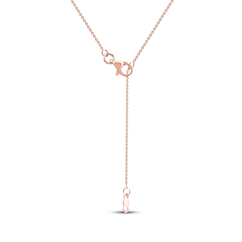 Main Image 4 of Diamond Hebrew &quot;Grandma&quot; Necklace 1/10 ct tw 10K Rose Gold 18&quot;