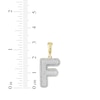 Thumbnail Image 3 of Diamond Puff Letter F Initial Charm 1/3 ct tw 10K Yellow Gold