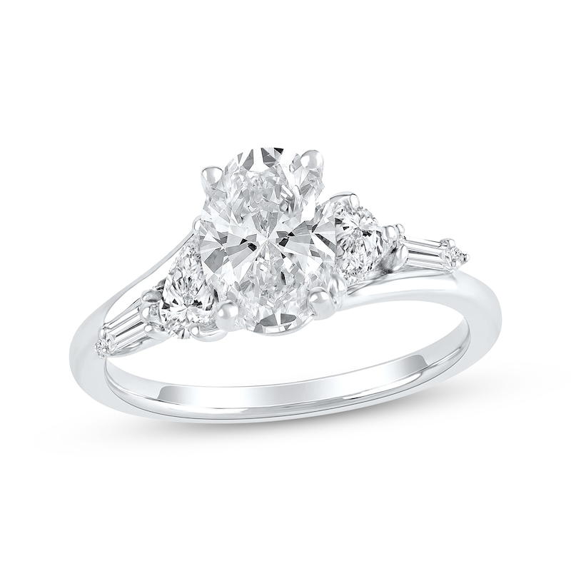 Main Image 1 of Now + Forever Lab-Grown Diamonds Oval-Cut Engagement Ring 2 ct tw 14K White Gold