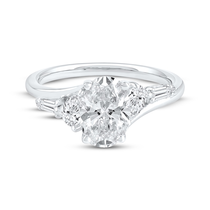 Main Image 3 of Now + Forever Lab-Grown Diamonds Oval-Cut Engagement Ring 2 ct tw 14K White Gold