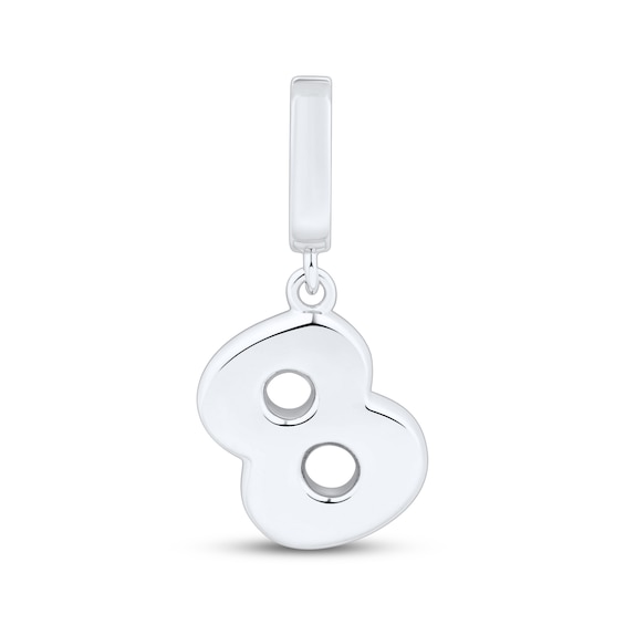 Charmed Memories Number 8 Charm Sterling Silver