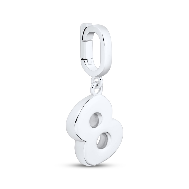 Main Image 2 of Charmed Memories Number 8 Charm Sterling Silver