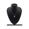 Thumbnail Image 5 of Multi-Diamond Cushion Center Open Halo Necklace 1/5 ct tw 10K Yellow Gold 18"