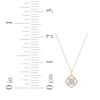 Thumbnail Image 5 of Multi-Diamond Cushion Center Open Halo Necklace 1/5 ct tw 10K Yellow Gold 18&quot;