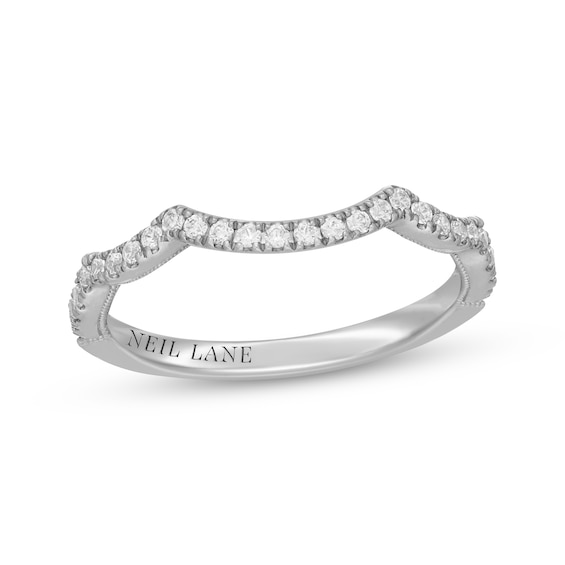 Neil Lane Diamond Contour Wedding Band 1/4 ct tw 14K White Gold