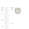 Thumbnail Image 3 of Multi-Diamond Cushion Halo Stud Earrings 1 ct tw 10K Yellow Gold